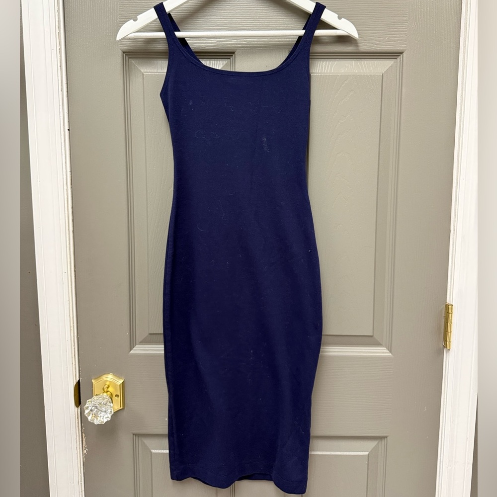 Zara Navy Blue Midi Dress